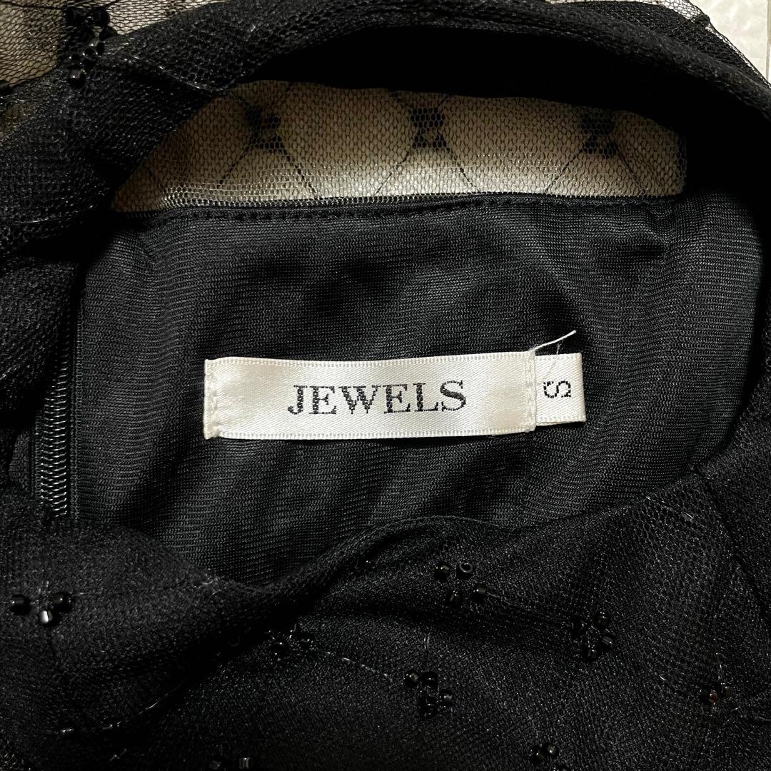 JEWELS ジュエルズ キャバクラ ドレス ビジュー リボン シアー チュール