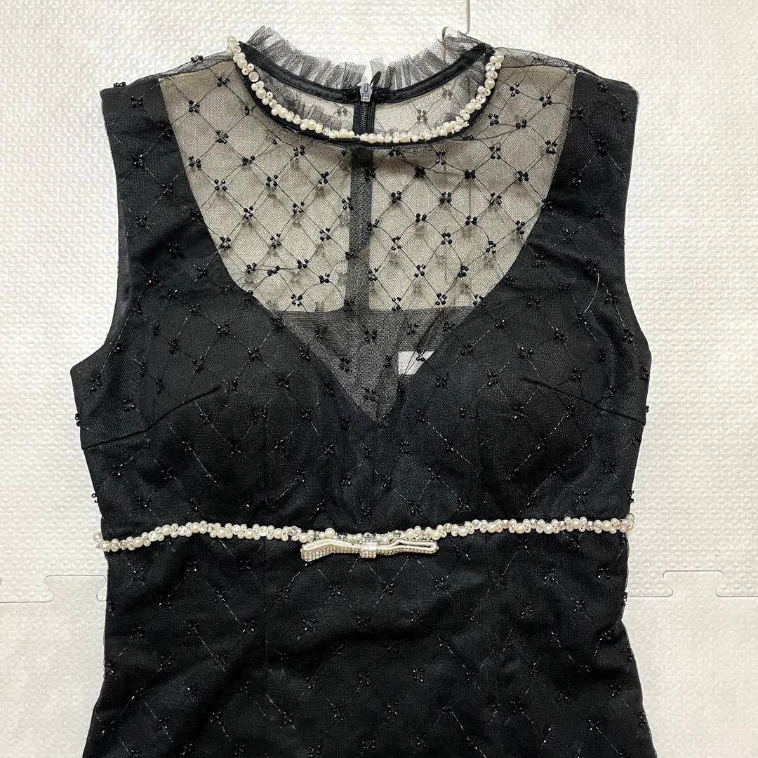 JEWELS ジュエルズ キャバクラ ドレス ビジュー リボン シアー チュール