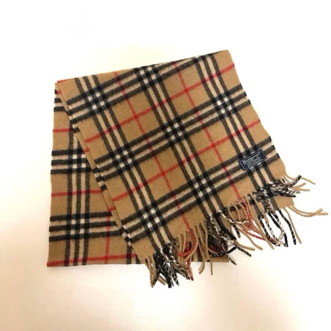 【新品未使用】Burberrysチェック柄 カシミヤ100%マフラー　英国製
