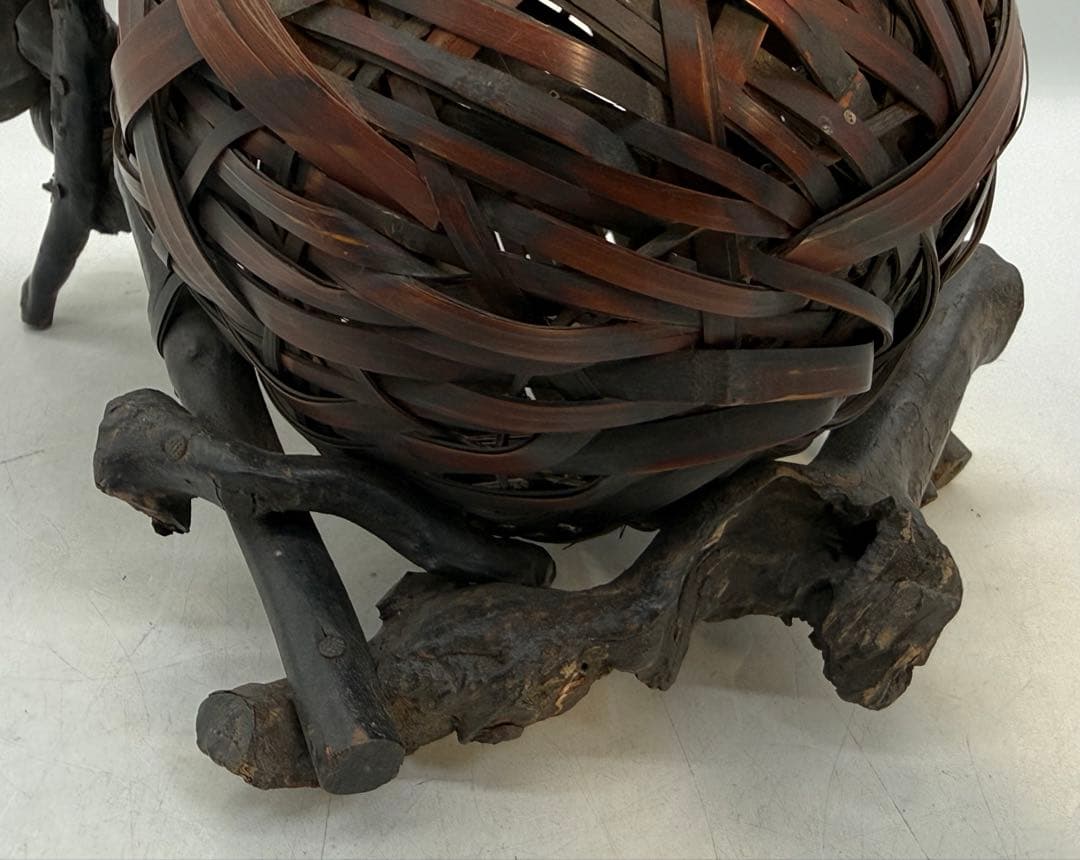 時代　竹製　瓢箪型花入　茶道具　送料込み260117