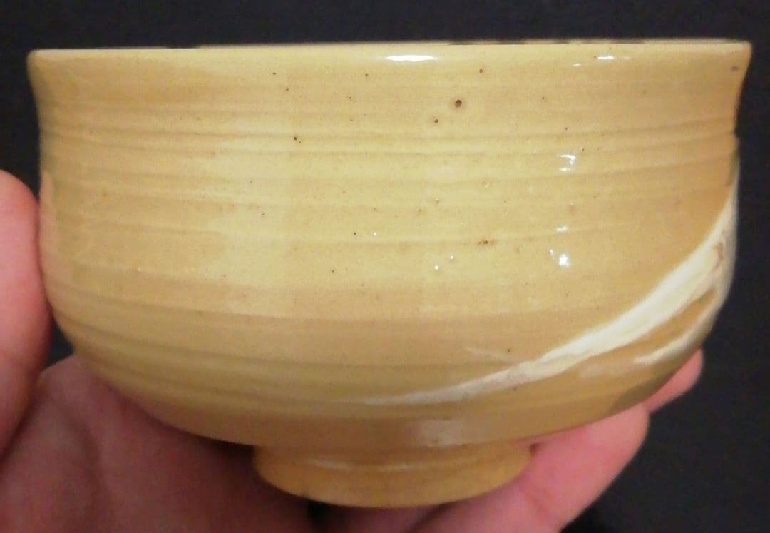 八代　土屋雲善作　布志名焼　大根図　茶碗　共箱　茶道具