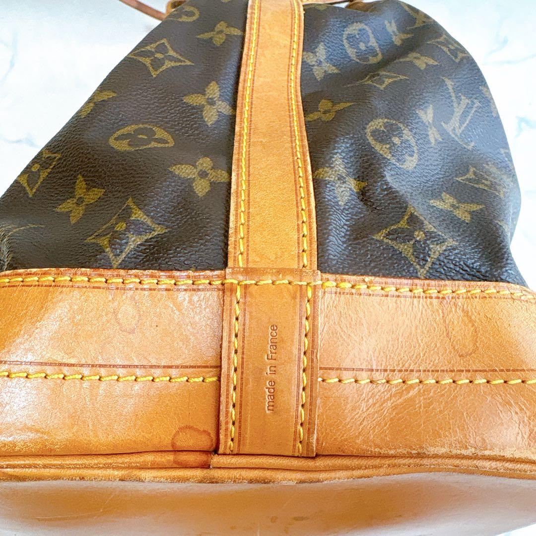 【希少】ルイヴィトン　モノグラム　巾着　ショルダーバッグ　ノエ ヌメ革
