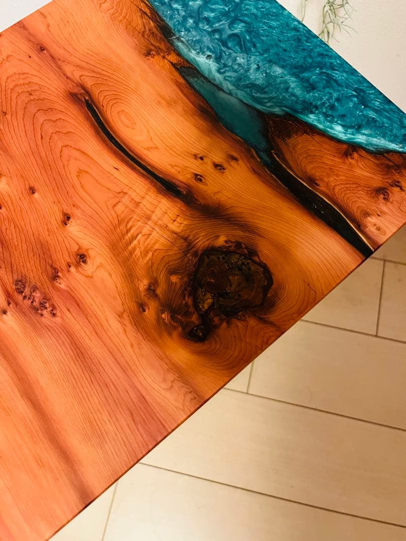 ソファテーブル　サイドテーブル　レジンテーブル　一位　コーヒーテーブル　一枚板