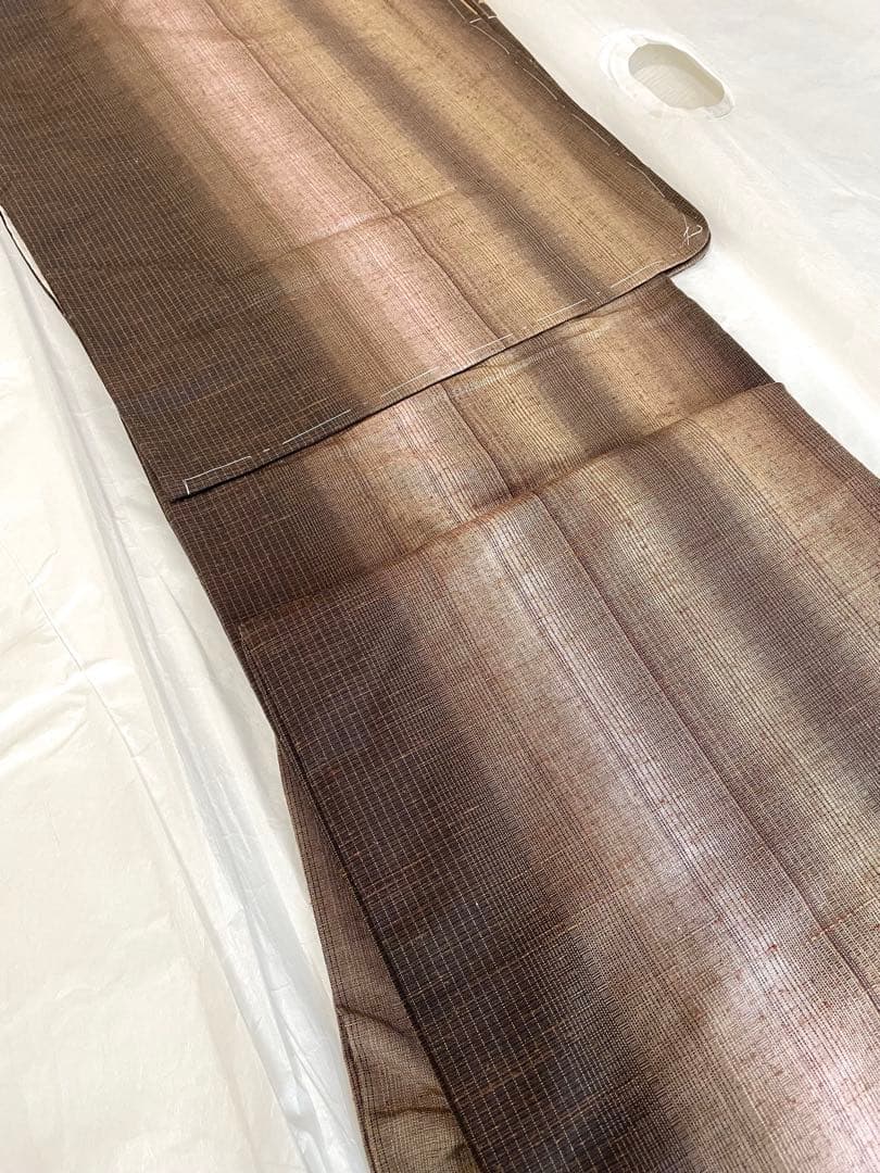 【しつけ付き未使用】彩縞紬 正絹 ◇秋冬におすすめカジュアルなお出かけに