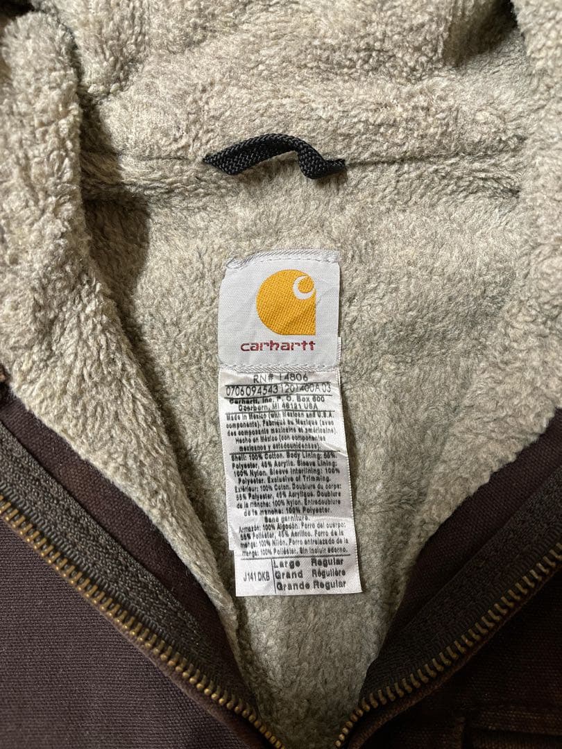 O*)様 ら*様 Carhartt フード付きブラウンジャケット