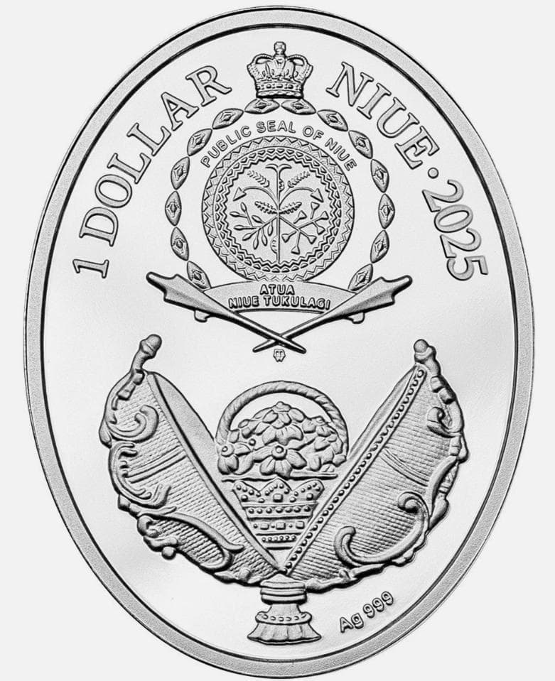 2025年ニウエ ファベルジェの卵（ルネッサンス プルーフ銀貨）