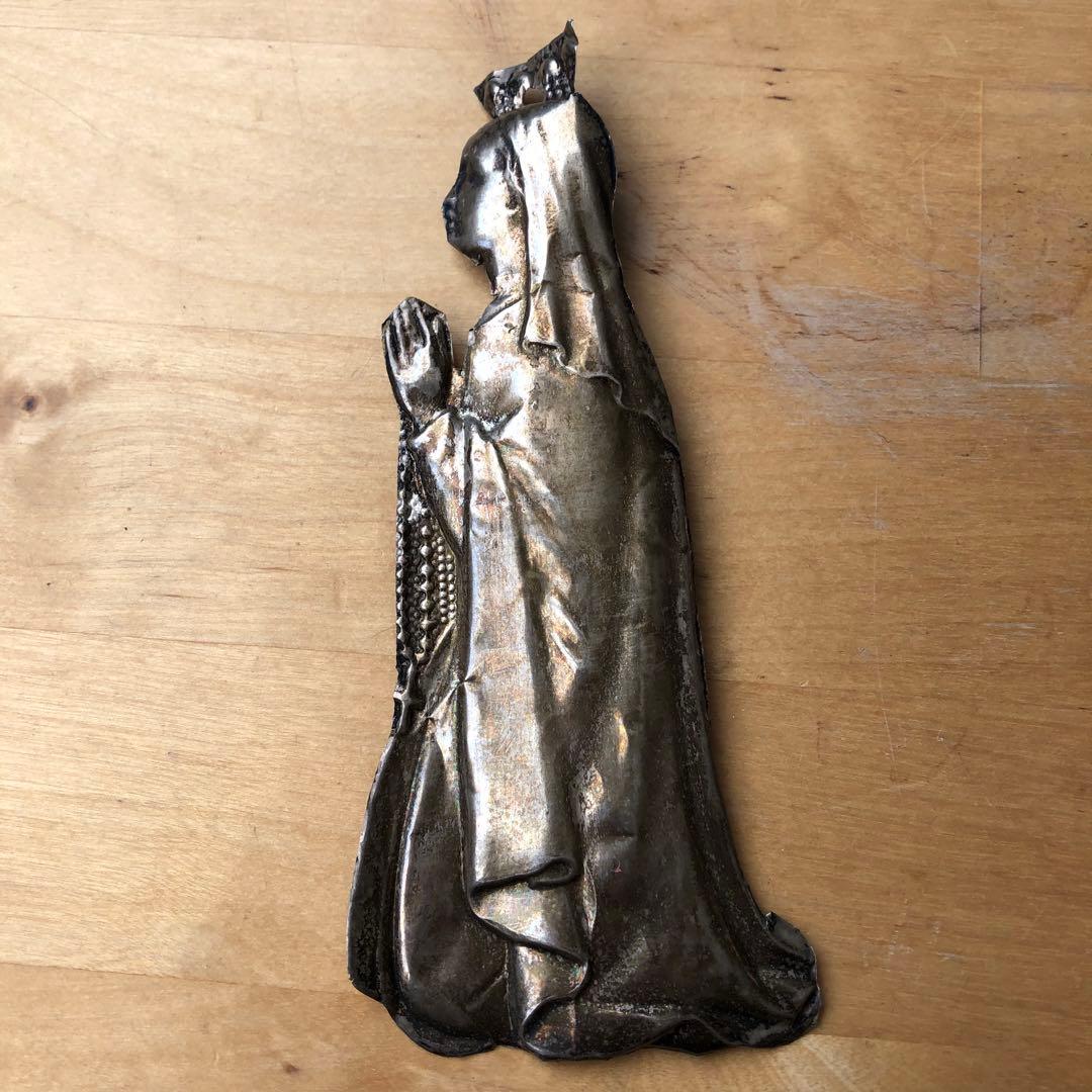 エクスボート　exvoto 純銀　マリア　アンティーク　フランス　ベルギー