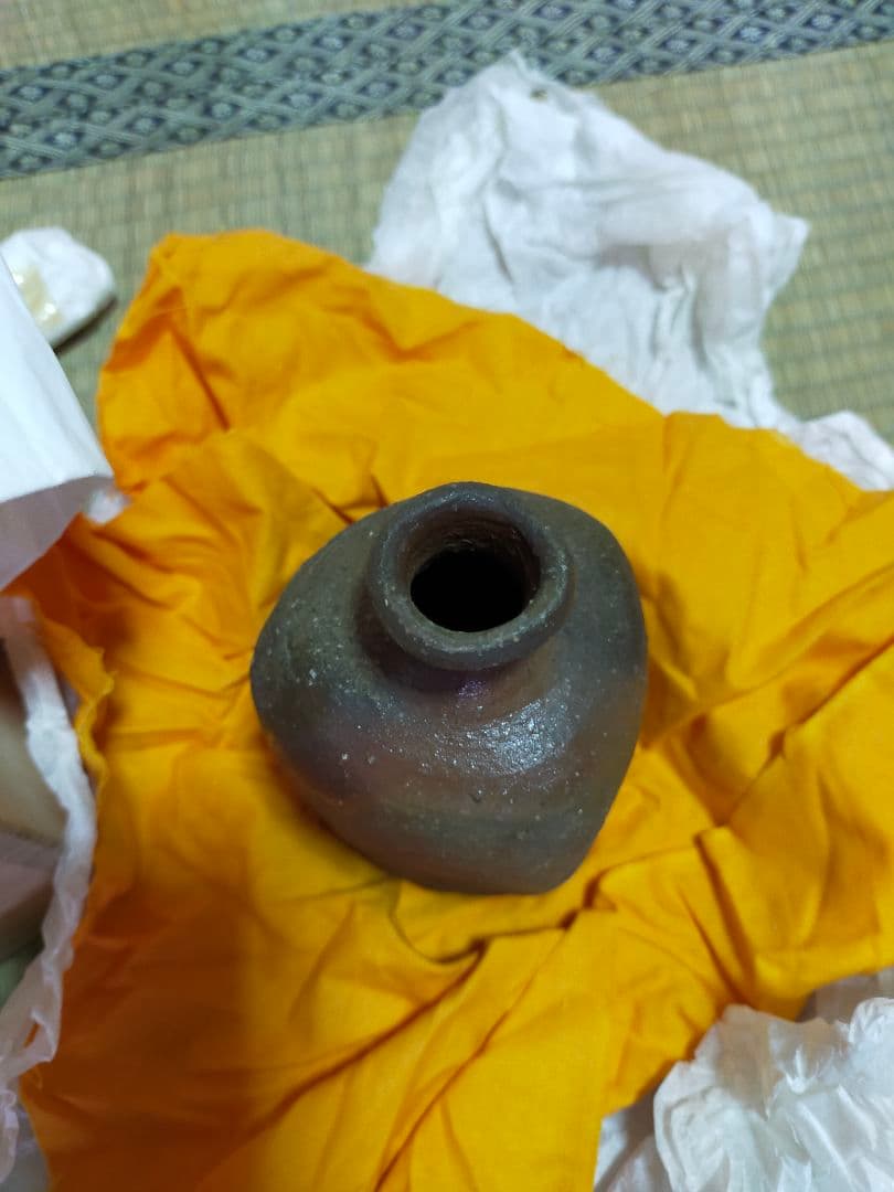 備前焼　三角徳利　池内浄治作　徳利