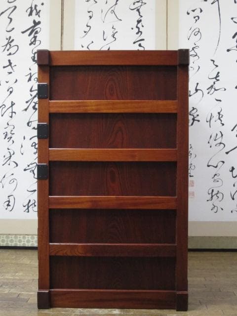 美品 最高峰 松本民芸家具 欅 無垢材 帖タンス（拭き漆仕上）定価約200万円