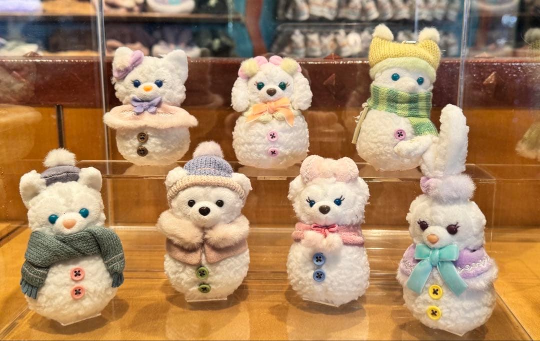 ディズニー　スノーウィーデイ　ぬいぐるみチャーム　雪だるま　コンプリート