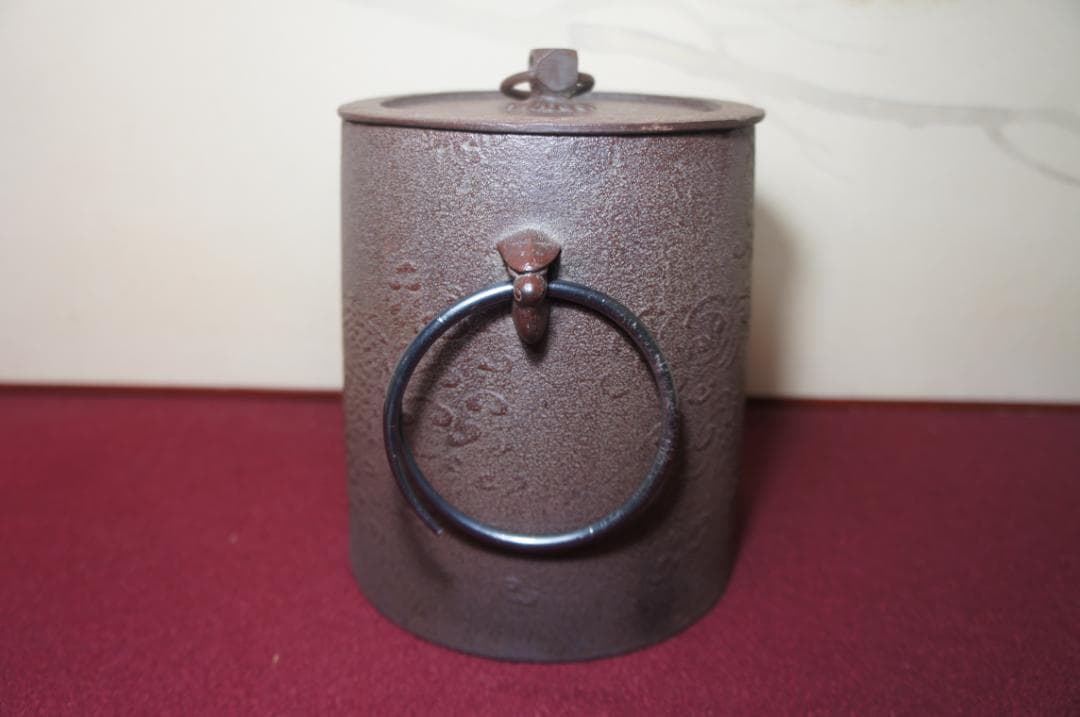 ☆ 国宝 敬典作 雲竜釜 雲龍釜 皆口筒釜 釜鐶 桐箱 紙箱 送料込み