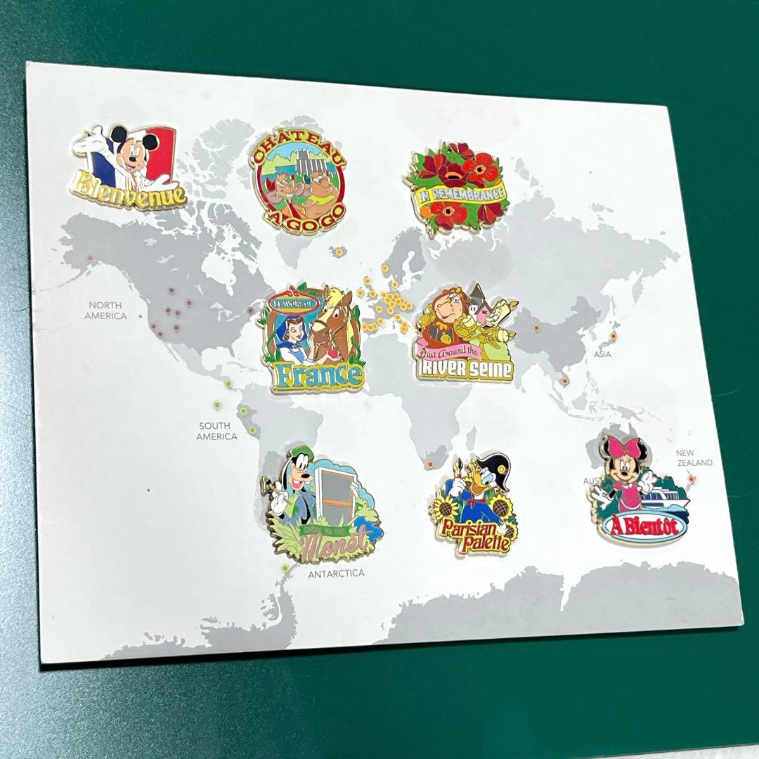 【激レア・希少】アドベンチャーバイディズニー ピンバッジ セーヌ川クルーズ８点