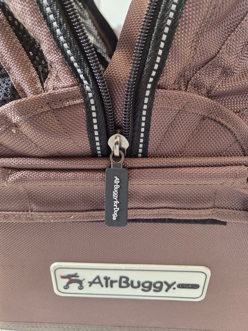 AirBuggy 犬用カート ブラウン メッシュカバー付き