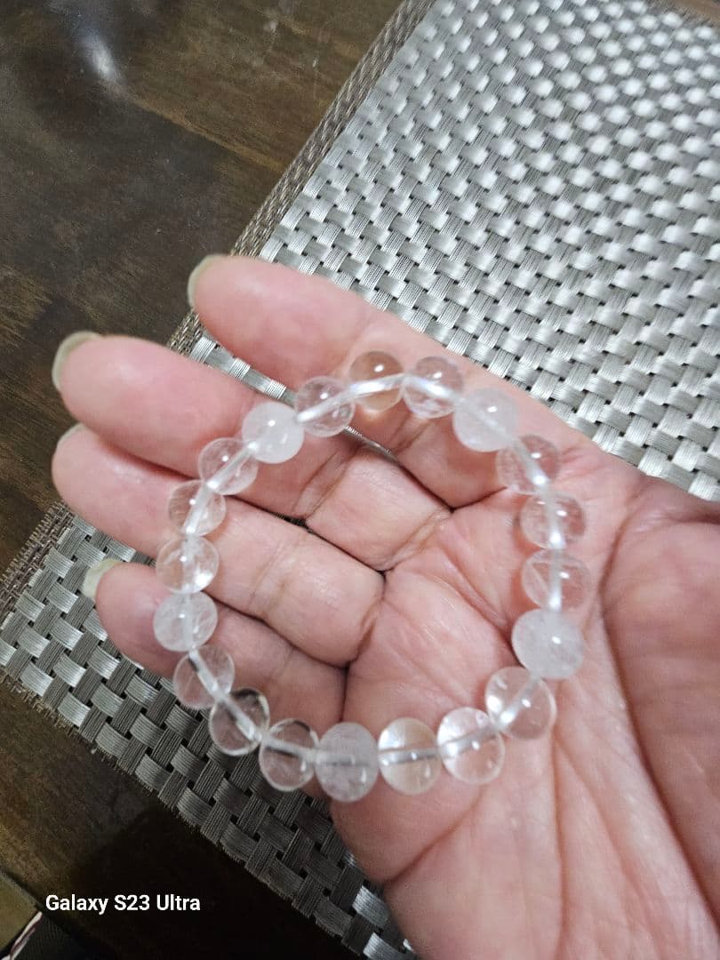 黒平産水晶１０mmと乙女鉱山産水晶１０mmのブレスレット