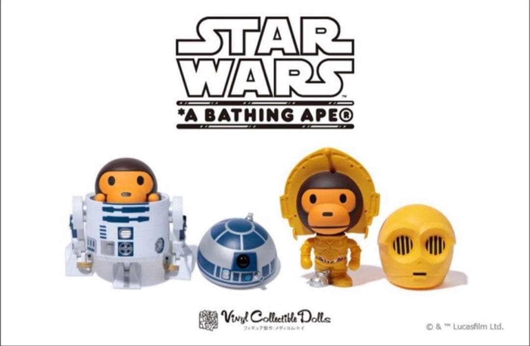 エイプ × スターウォーズ R2-D2 C-3PO メディコム・トイ