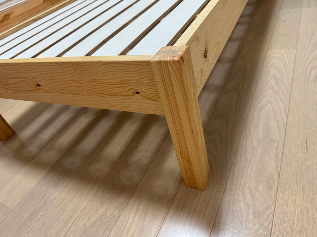 無印良品　バイン材　ベッドフレーム　スモール　木材