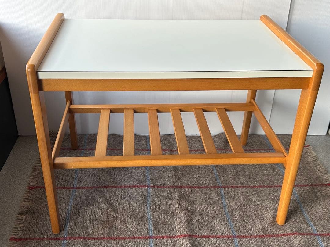 オールドカリモク　karimoku デコラトップ　サイドテーブル　ヴィンテージ