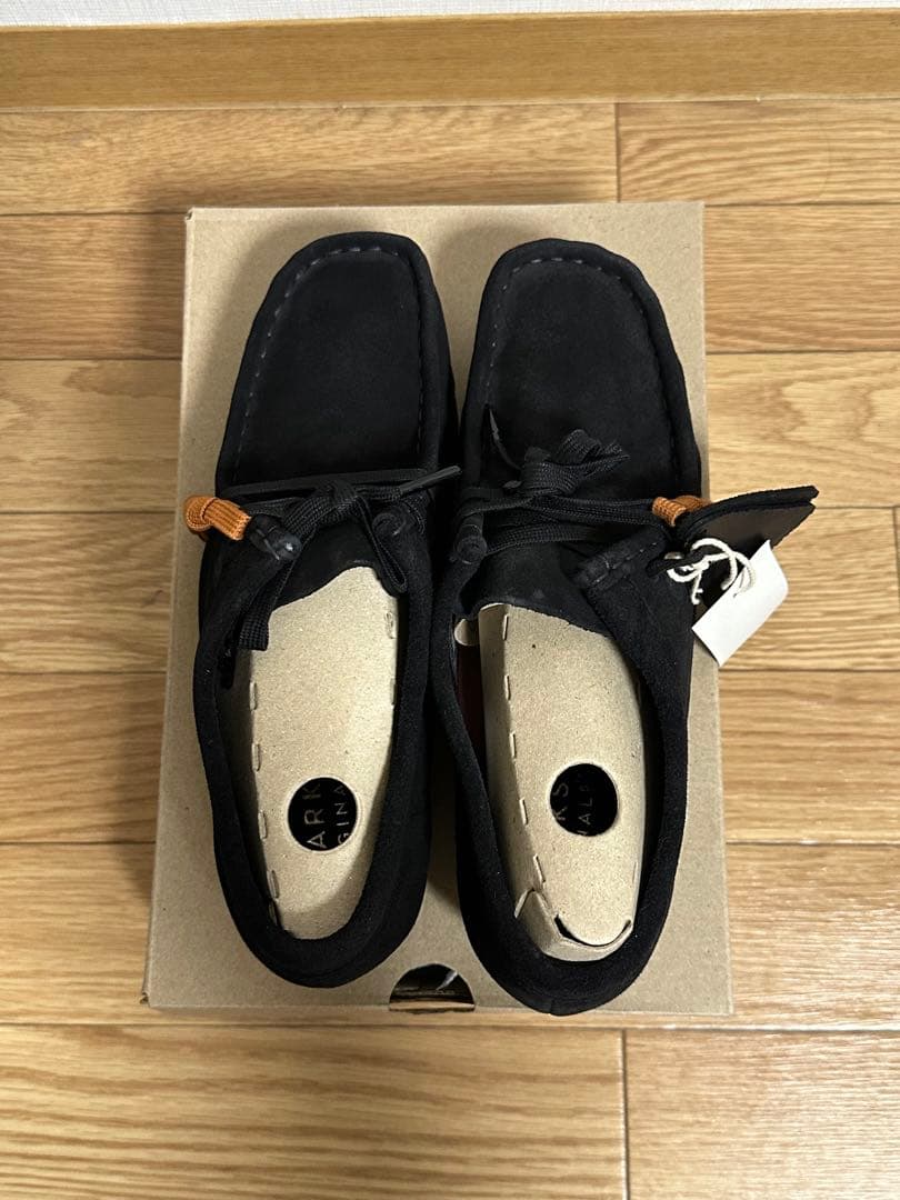 クラークス wallabee BLACK クロ　25〜25.5cm