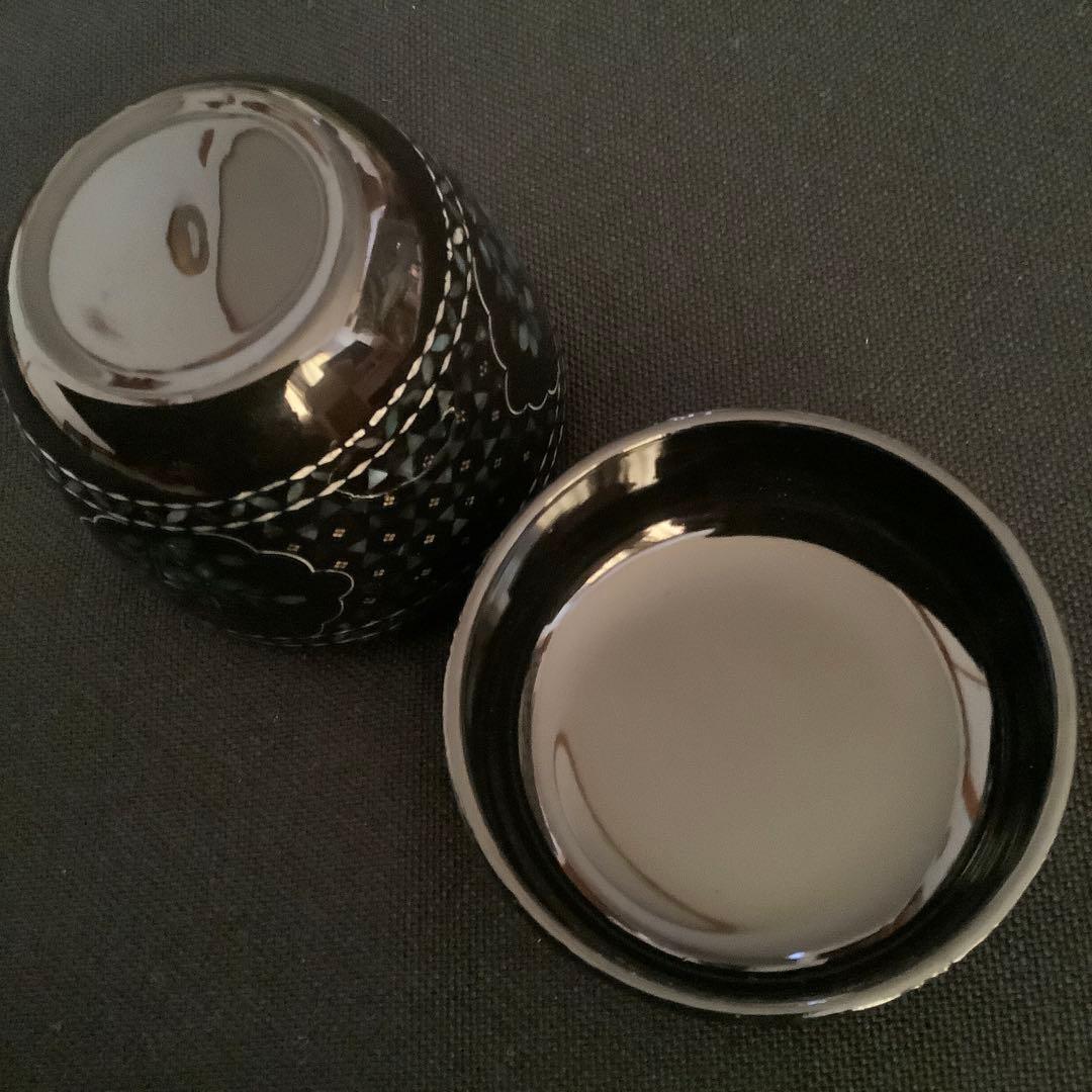 【茶道具】　棗　螺鈿細工　貝殻細工