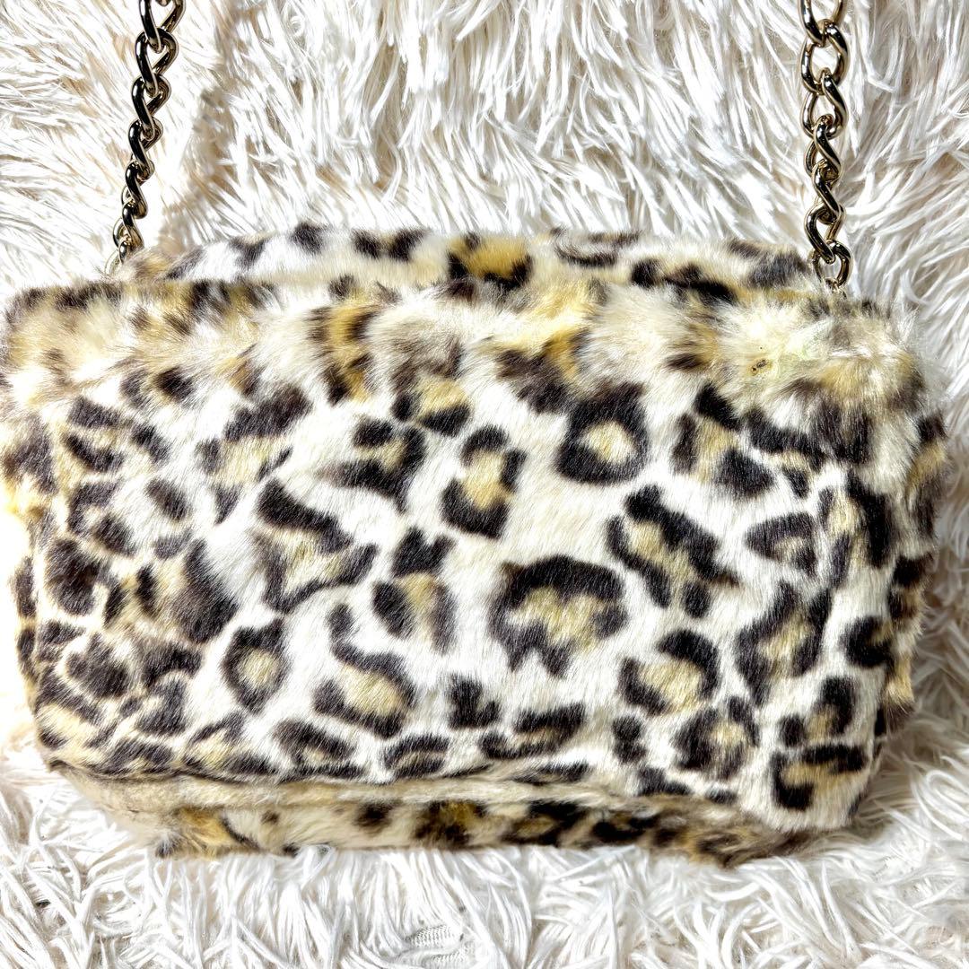 【ケイトスペードニューヨーク】ショルダーバッグ　レオパード　ネコ　ヒョウ　ファー