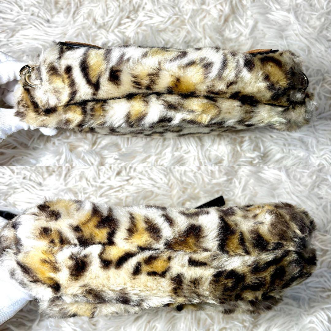 【ケイトスペードニューヨーク】ショルダーバッグ　レオパード　ネコ　ヒョウ　ファー