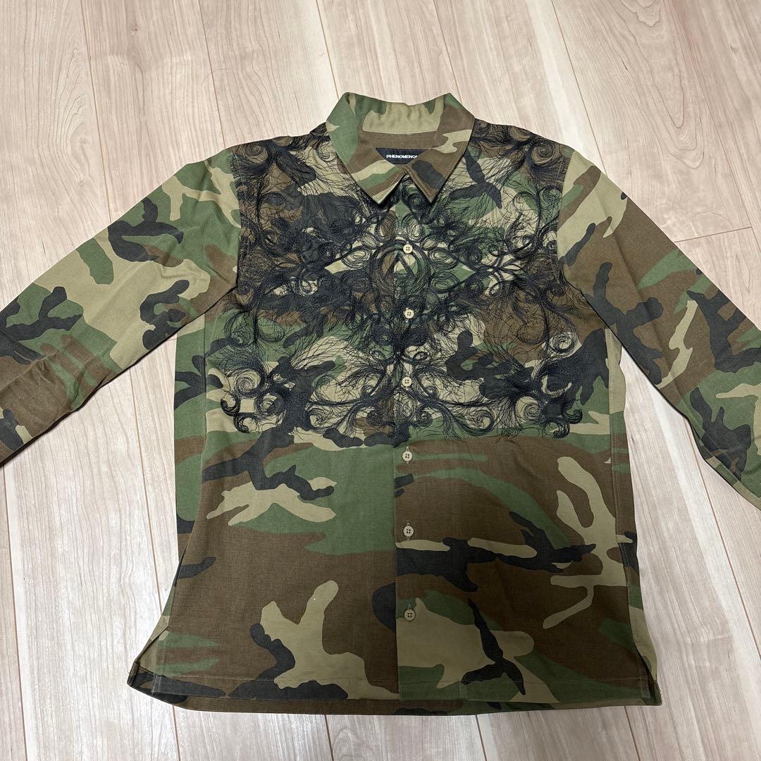 PHENOMENON 迷彩柄刺繍長袖シャツ