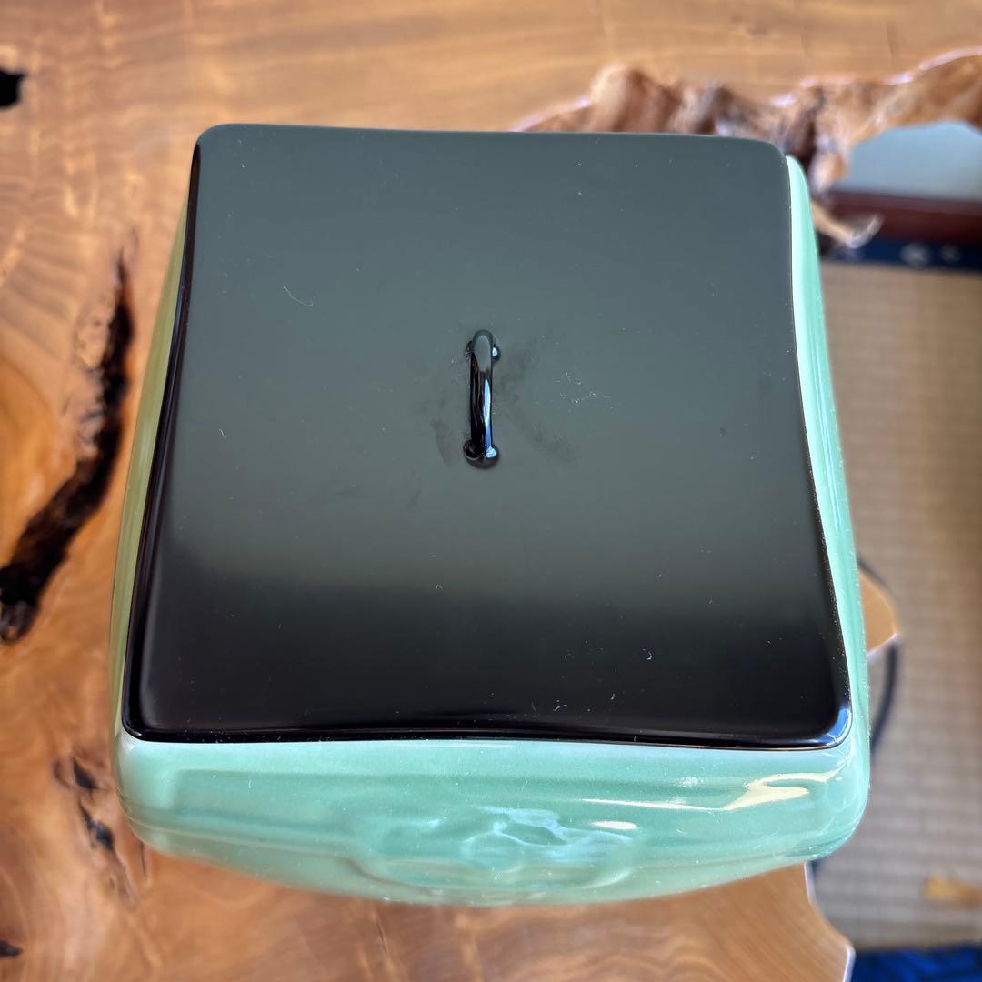 手塚玉堂 青磁 鎧櫃水指 茶道具 共箱