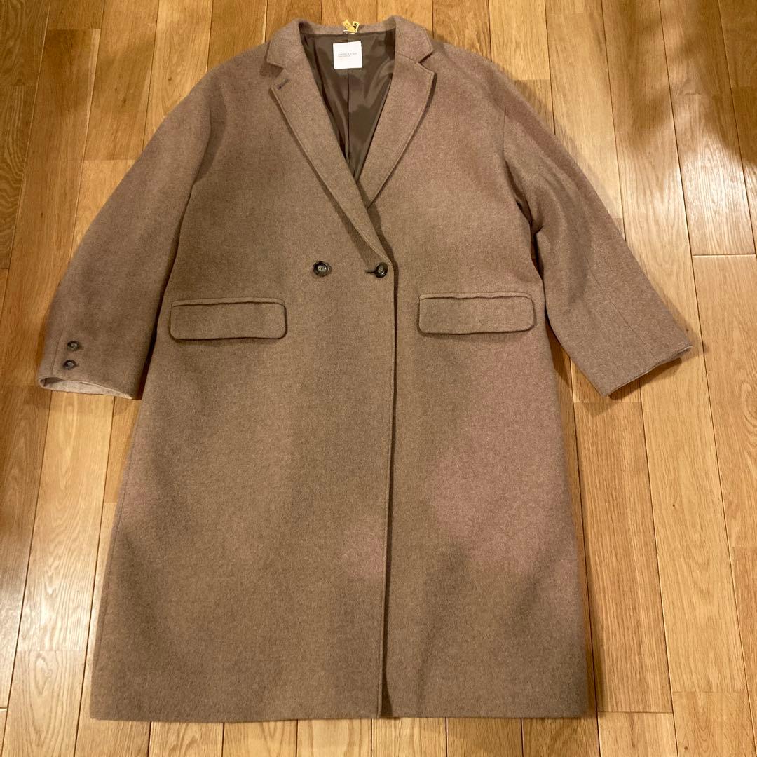 北欧暮らしの道具店　かろやかチェスターコート　　ブラウン