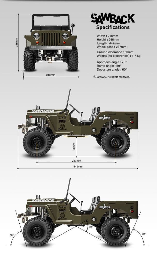 入手困難 Gmade Sawback Clea Body Set GM40020