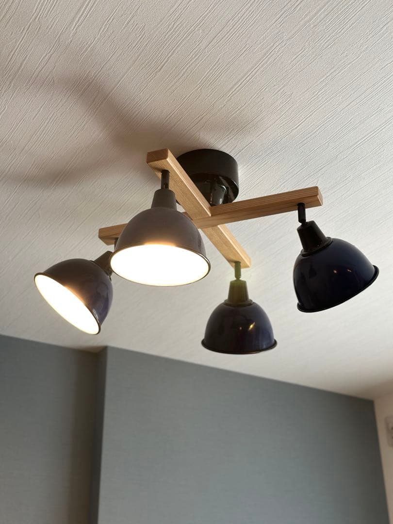 unico シーリングライト ジェンダーウッドロッド 4灯 クロス ネイビー