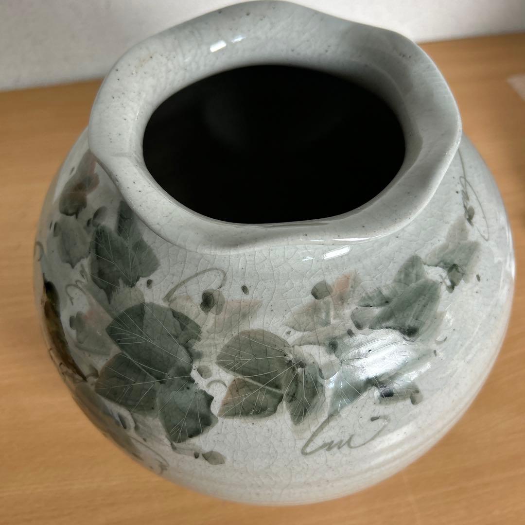 自宅保管品美品　中村陶志人　外志人氏作【九谷焼】伝統工芸 陶志窯 花瓶 花器