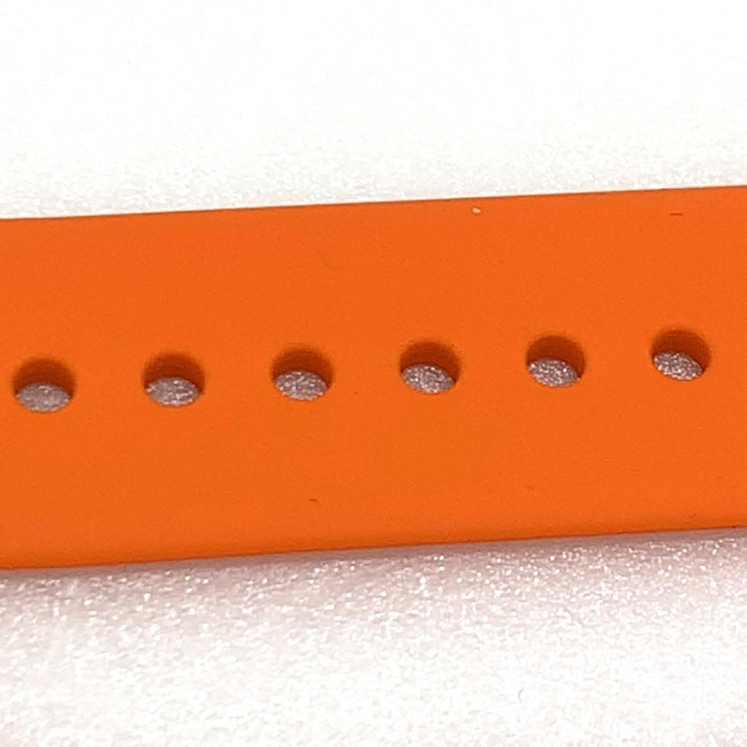 HERMES アップルウォッチ ラバー スポーツバンド ベルト オレンジ0149