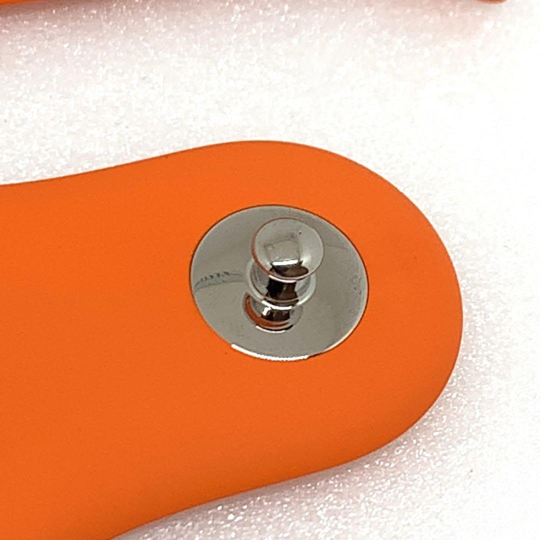 HERMES アップルウォッチ ラバー スポーツバンド ベルト オレンジ0149