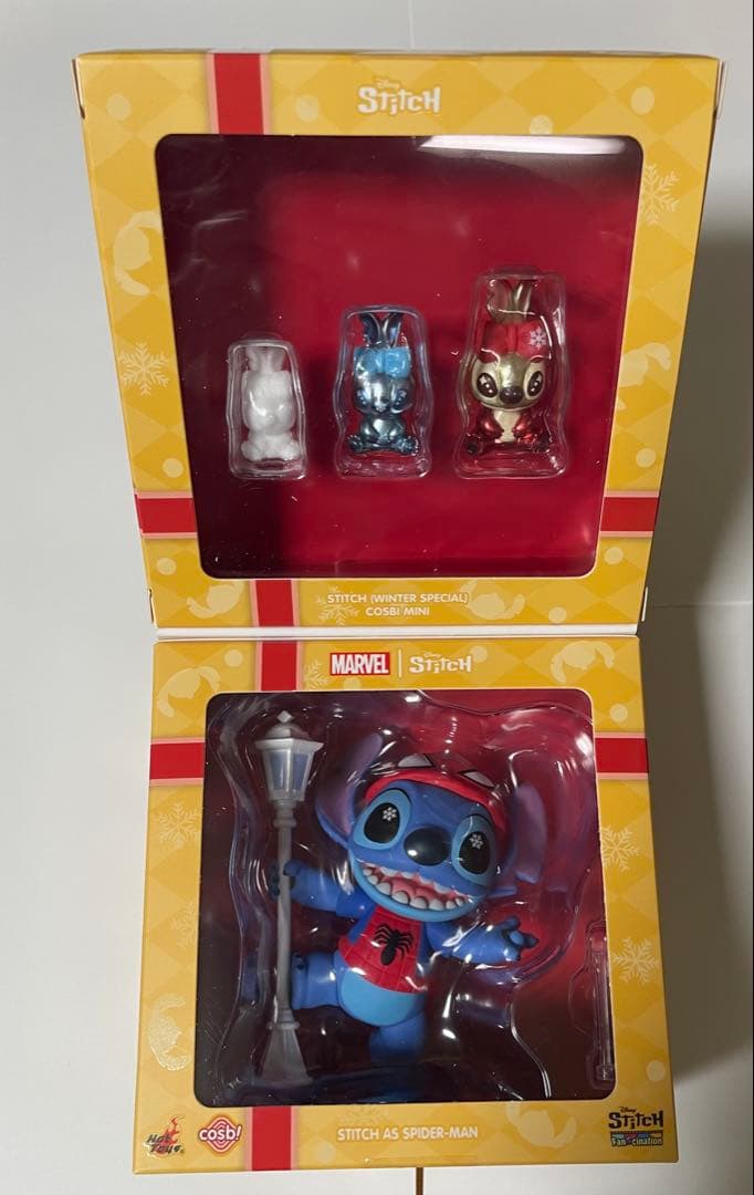 非売品　COSBI スティッチ　スパイダーマン　トイサピエンス　ホリデーギフト