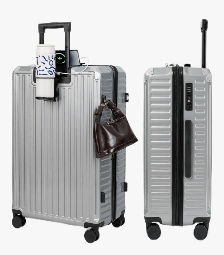 スーツケース キャリーケース 拡張機能付き 機内持ち込み カップホルダー付き