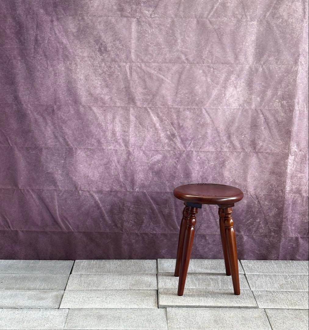 スツール 葡萄園 マホガニー無垢材 GP617 丸椅子