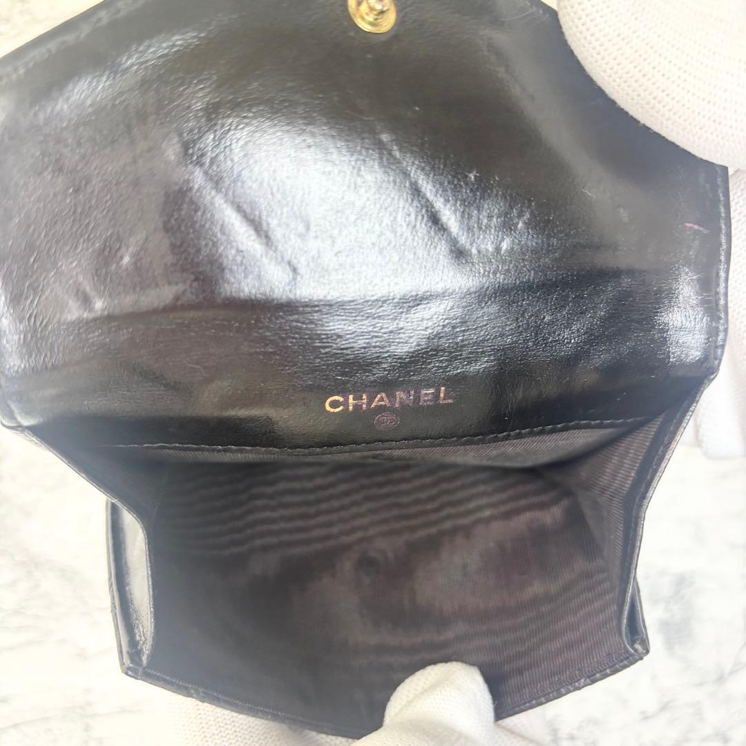 正規品　CHANEL 美品　財布　マトラッセ　ビコローレ　二つ折り財布　ゴールド