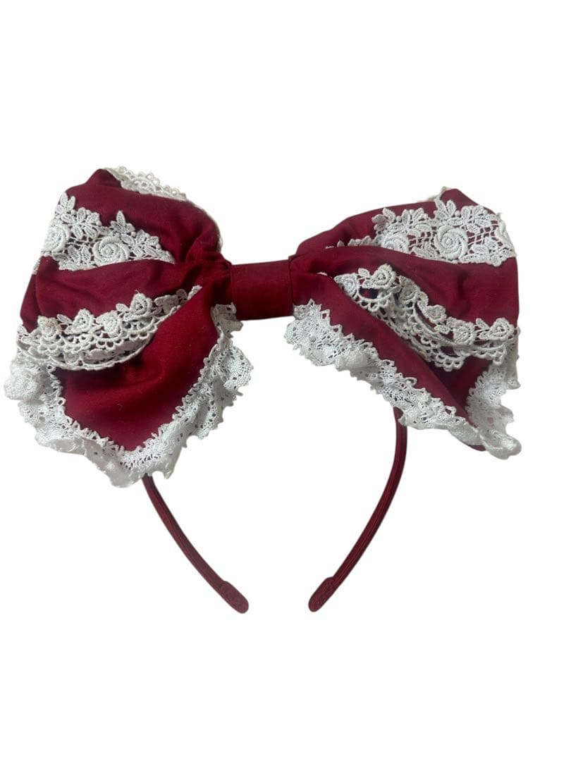 ♡BABY キャメロンカチューシャ エンジ×白♡