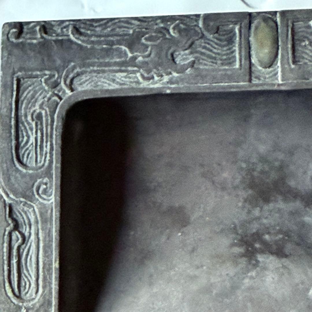 書ぞめに‼️新春期間限定‼️不世出の名品‼️旧家蔵出端渓硯『古松❌瀧　硯』」唐木箱1点