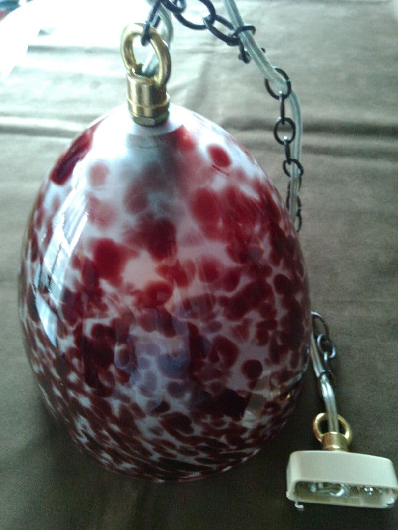 フランスのガラスシェード　マーブル模様　ビンテージ