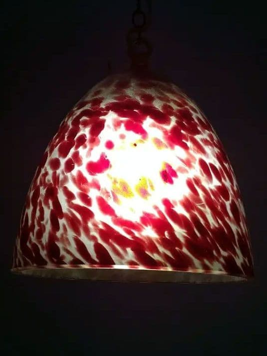 フランスのガラスシェード　マーブル模様　ビンテージ