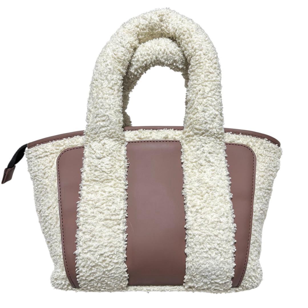 HUNTER ハンター 2WAY ショルダーバッグ ブークレ クリーム ボア