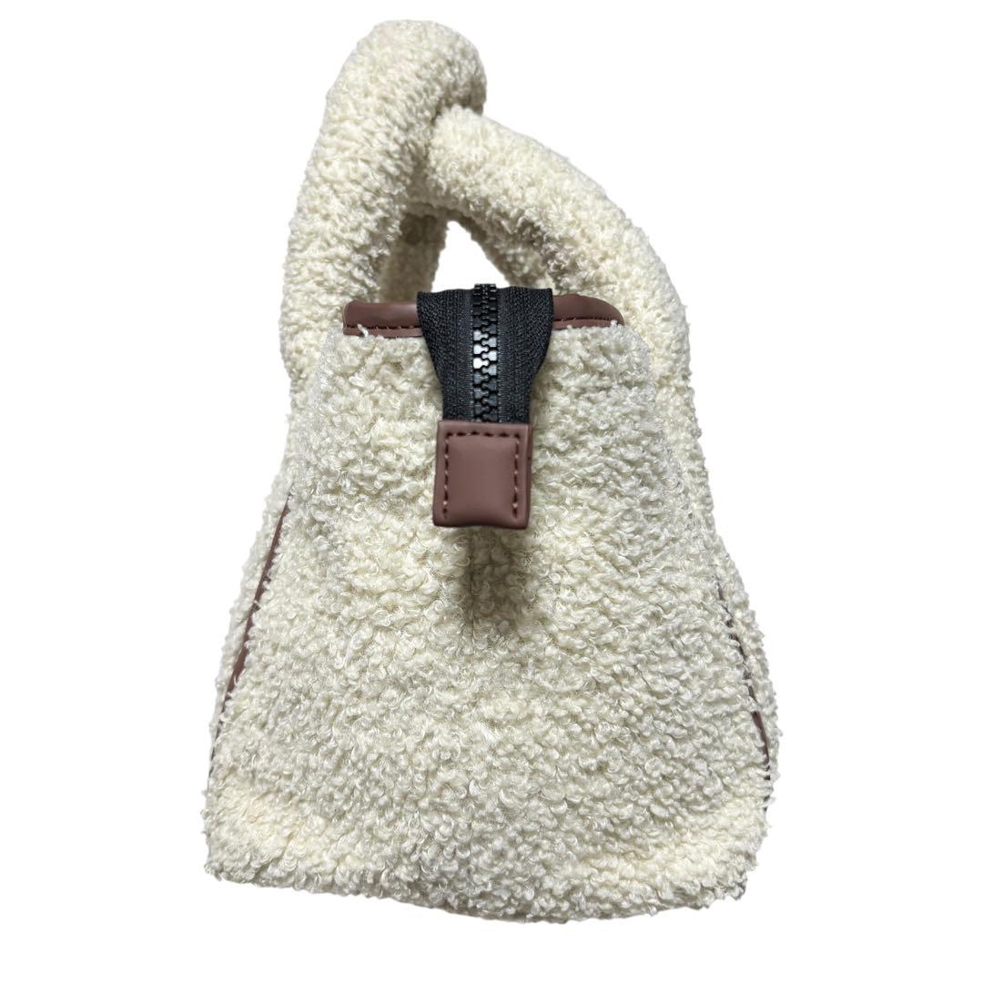 HUNTER ハンター 2WAY ショルダーバッグ ブークレ クリーム ボア