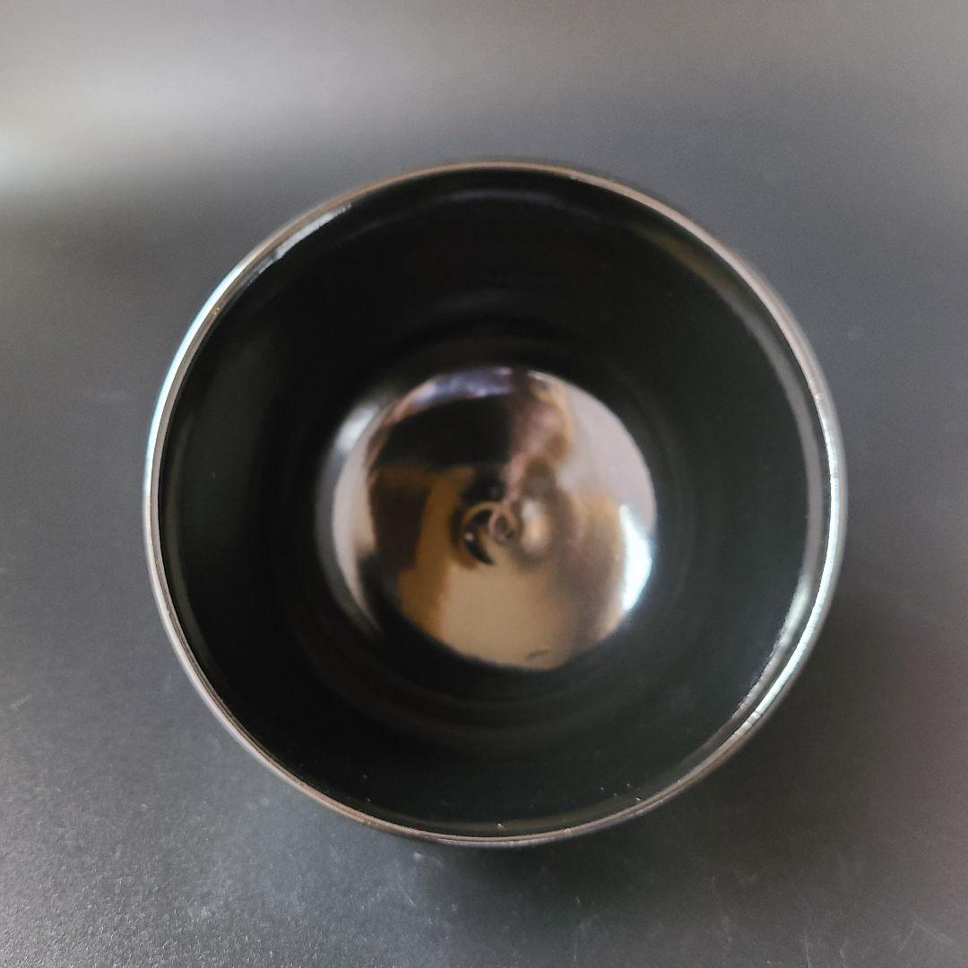 茶道具　黒仁清　波頭絵　茶碗　加藤浩一　共箱　京焼　波　海　夏　抹茶　加藤利昇