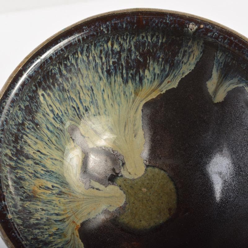 中国　窯変　天目茶碗　時代箱付　N　6511