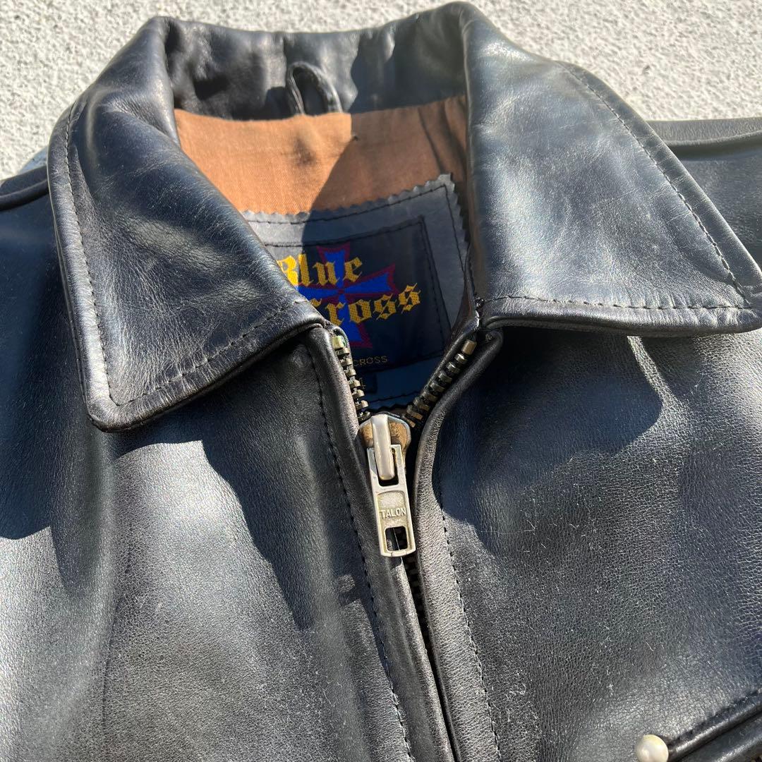 Blue Cross　ブルークロス　ヴィンテージ　カウハイドレザージャケット　黒