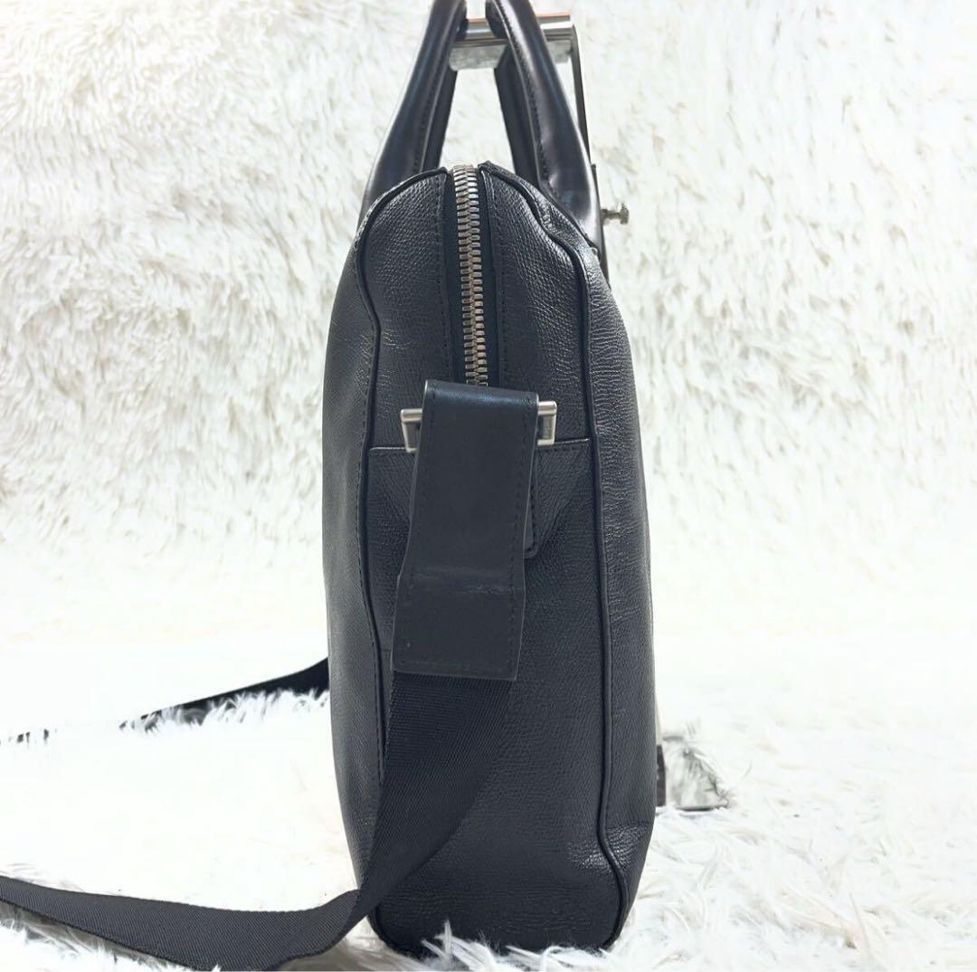 Paul Smith 2way レザー シボ革 斜め掛け A4 メンズ 黒