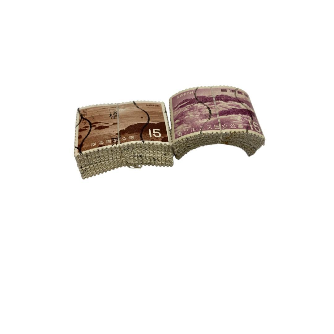 使用済み切手　国立公園記念切手　8種各約100枚づつ　dd061