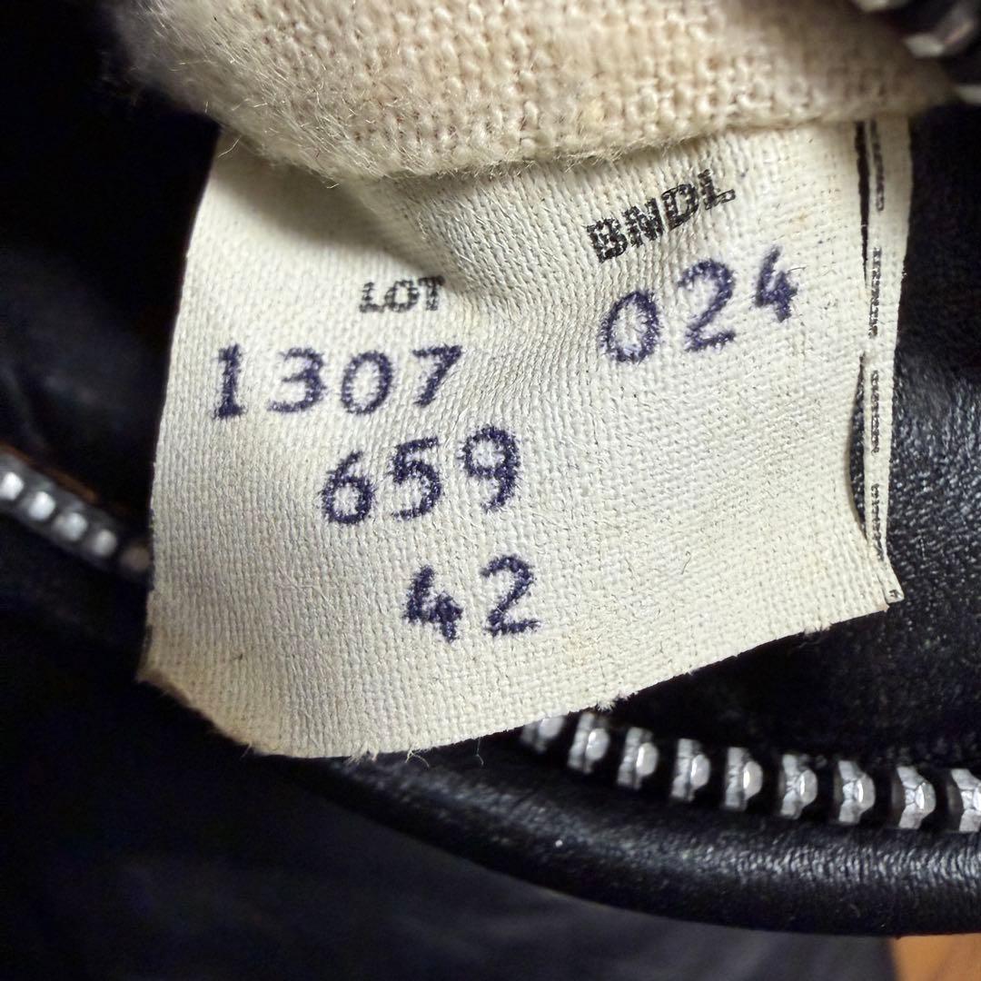【Schott】659 シングルライダース 42 TALON 美品