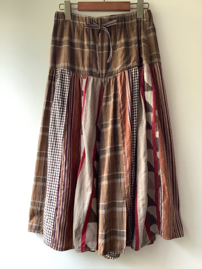 キャピタル　ブラウン系パッチワーク　キュロット新品